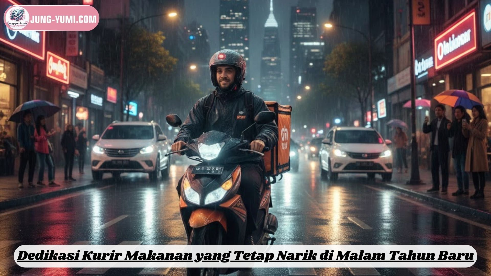 Dedikasi Kurir Makanan yang Tetap Narik di Malam Tahun Baru