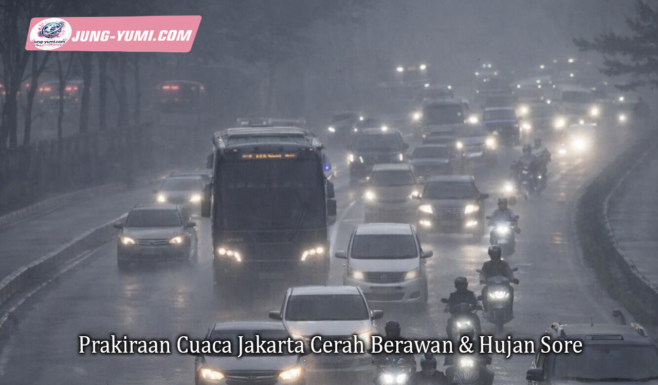 Prakiraan Cuaca Jakarta Cerah Berawan & Hujan Sore